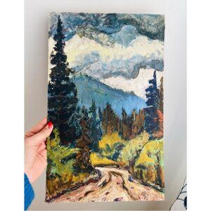 Vintage Signed Fall Landscape Oil Painting